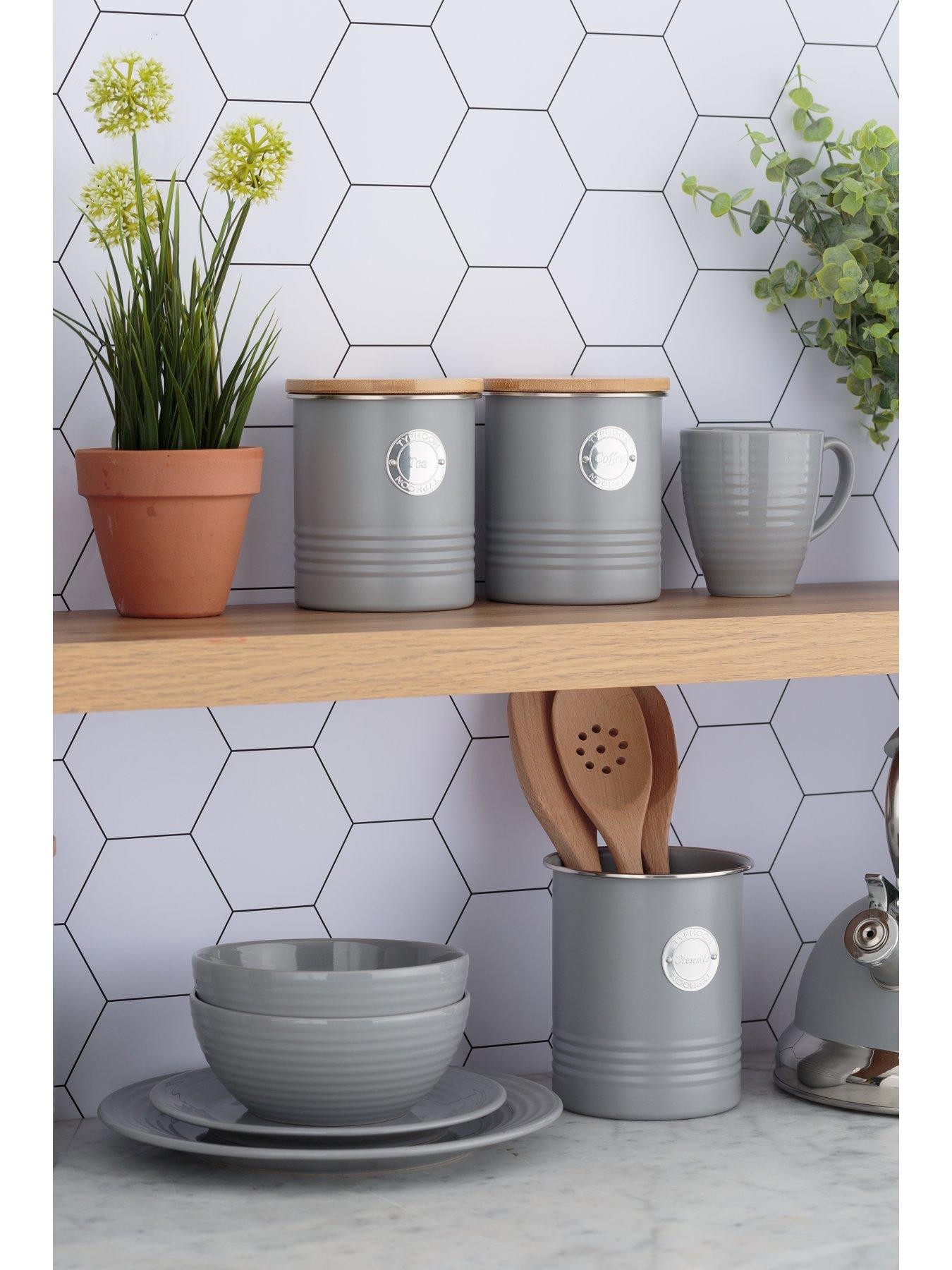 Image 5 of 6 of Typhoon Living Tea, Coffee and Sugar Storage Canisters &ndash; Grey
