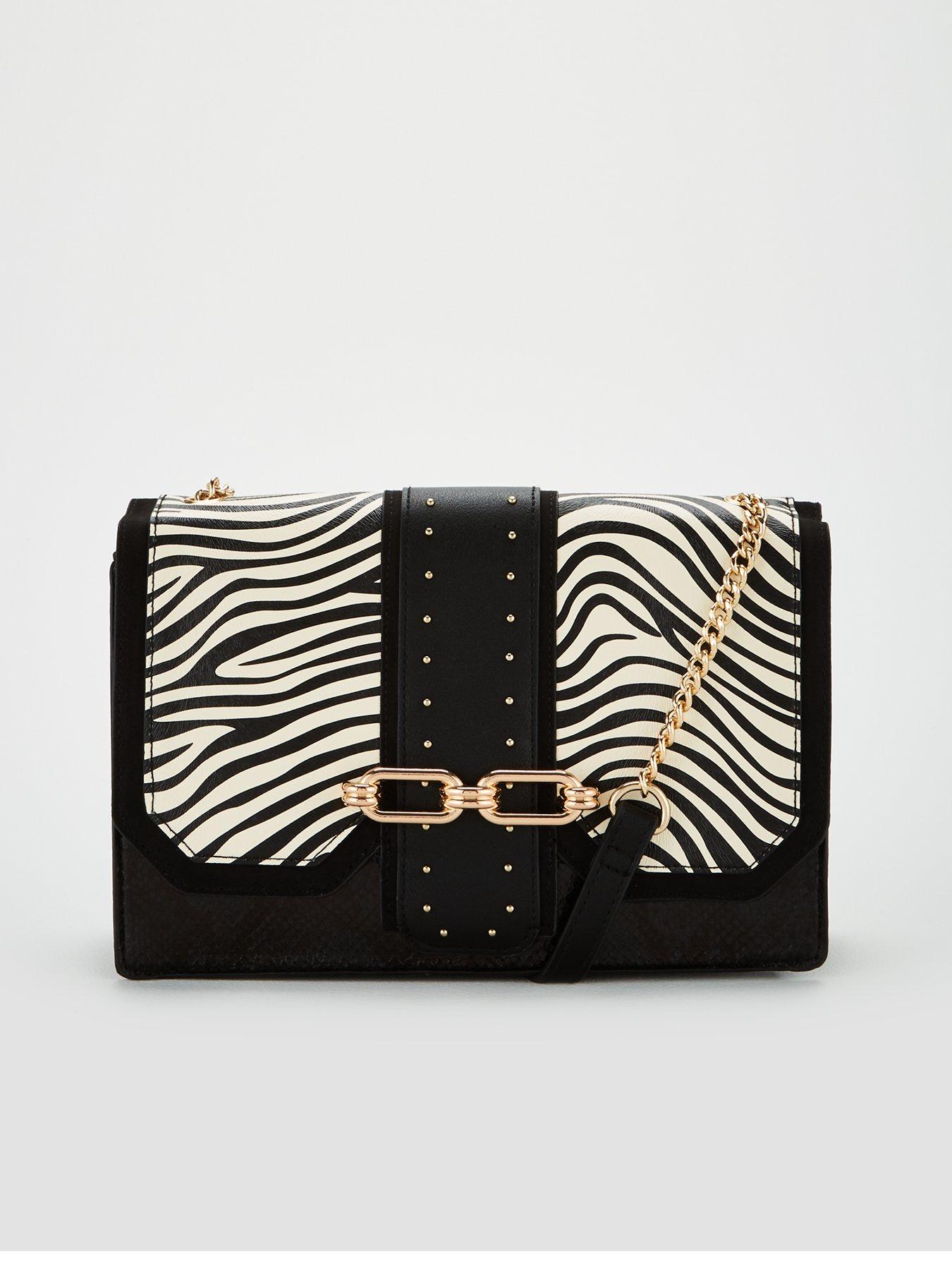 zebra print cross body bag