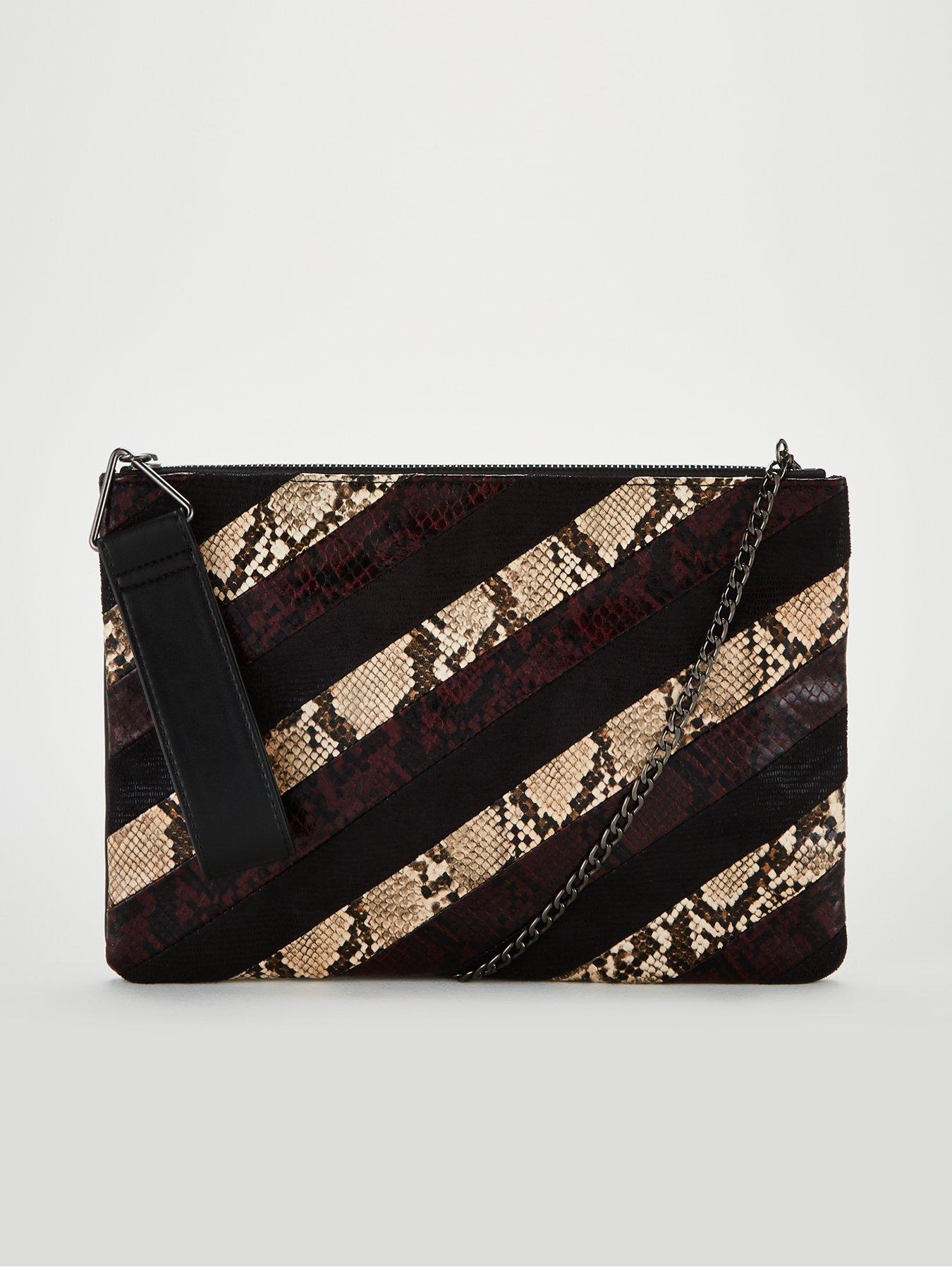 V By Very Kim Patchwork Snake Print Clutch Bag review