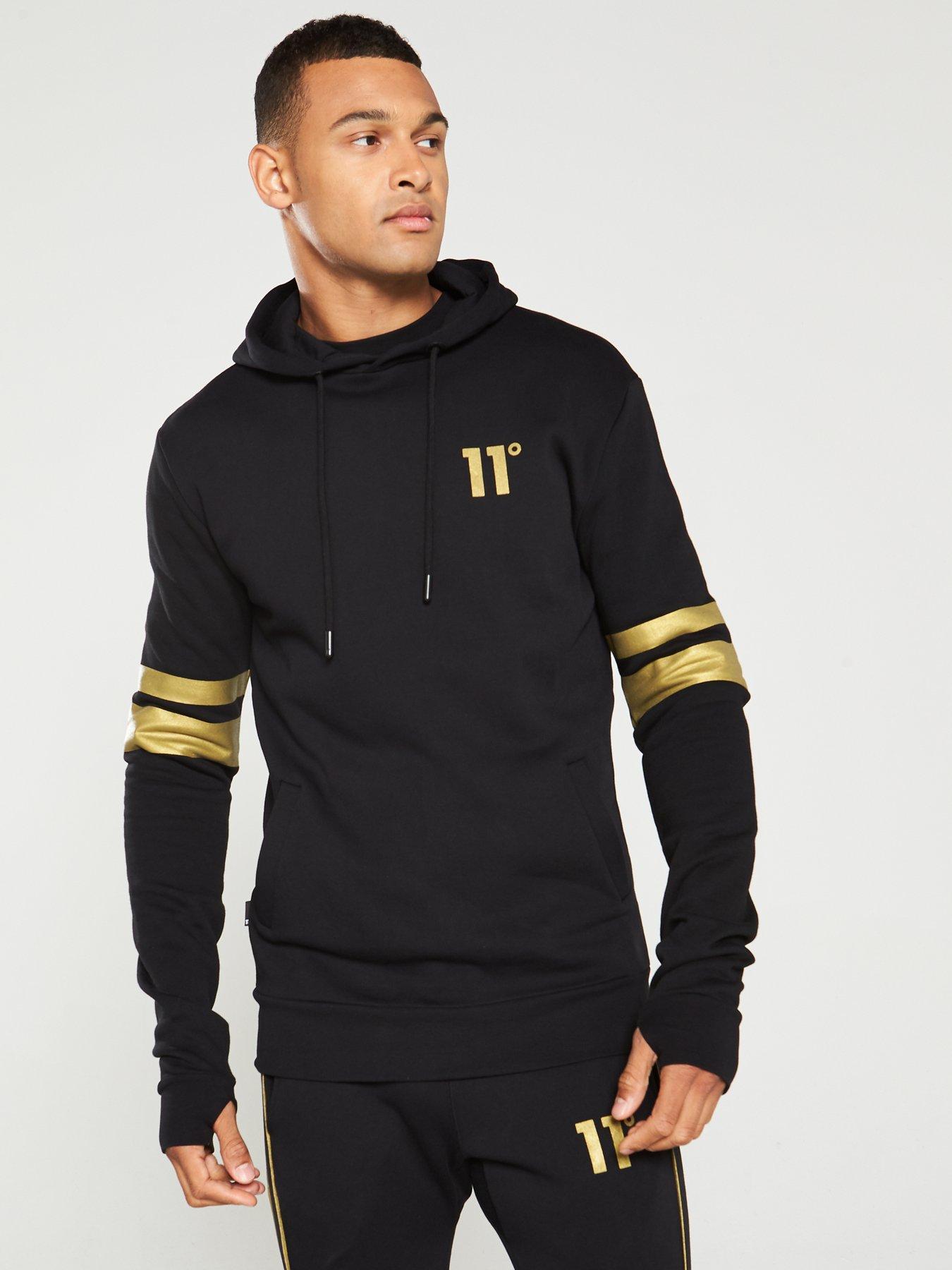 11 degrees black and gold hoodie