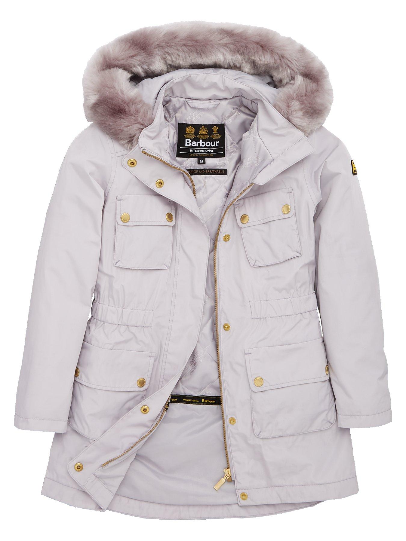 barbour coat with fur hood