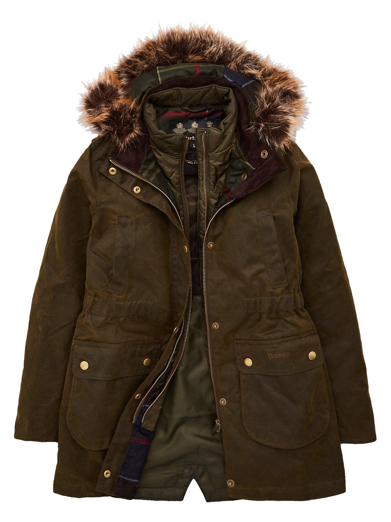 barbour jacket with fur hood