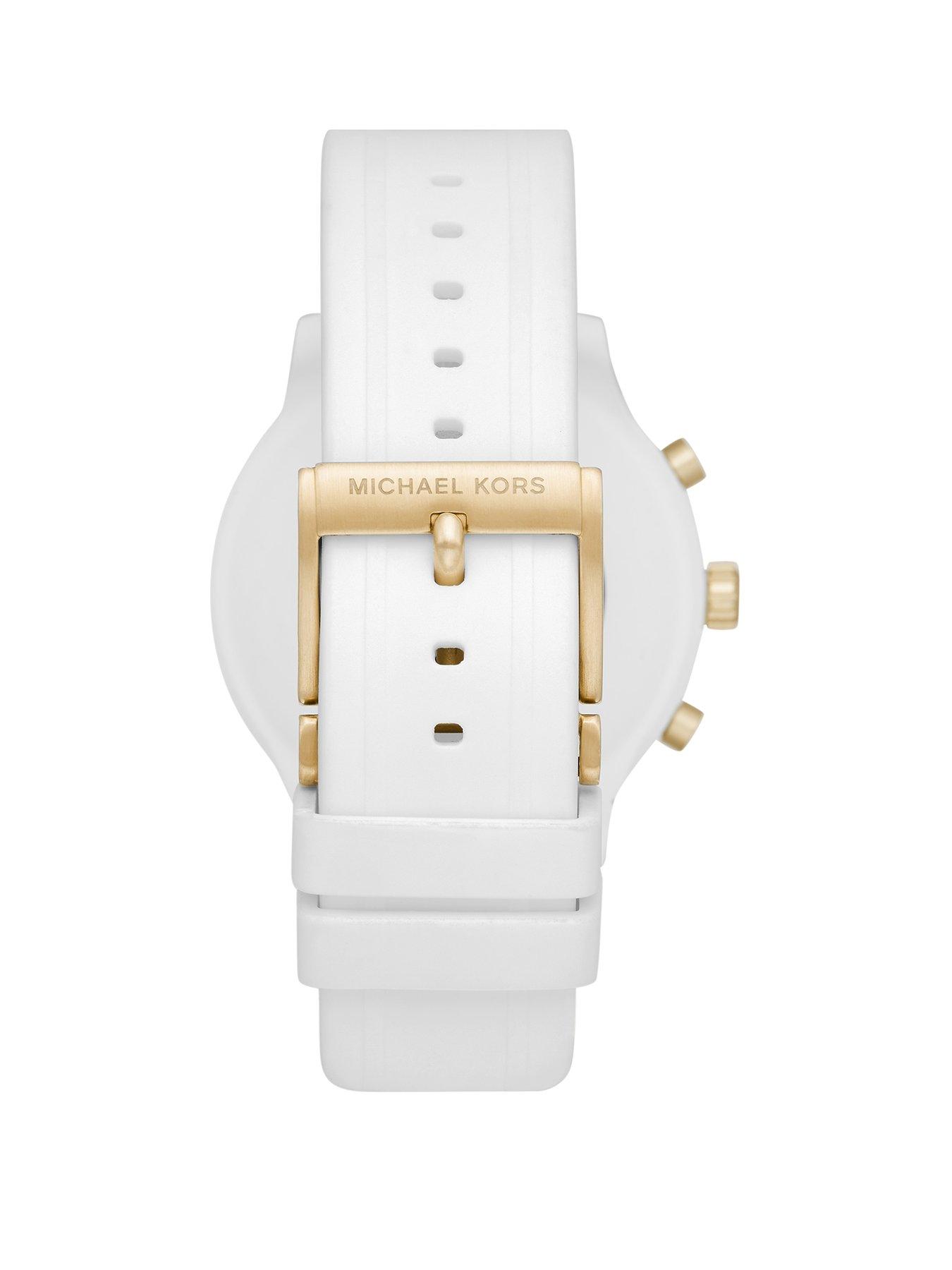 michael kors white silicone watch