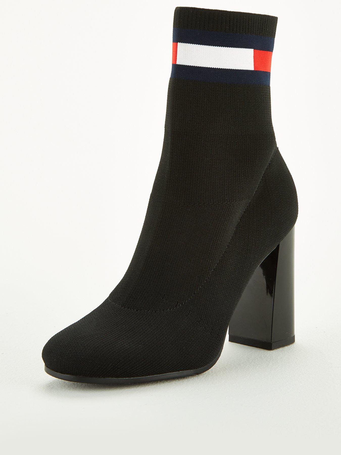 tommy jeans sock heeled boot