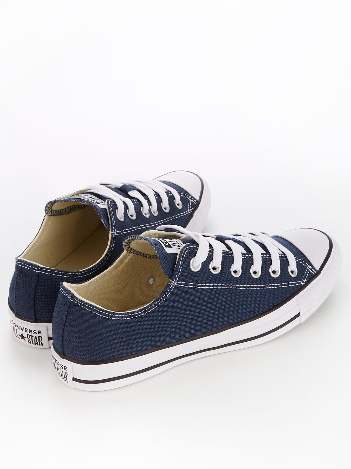 Navy blue deals and white converse