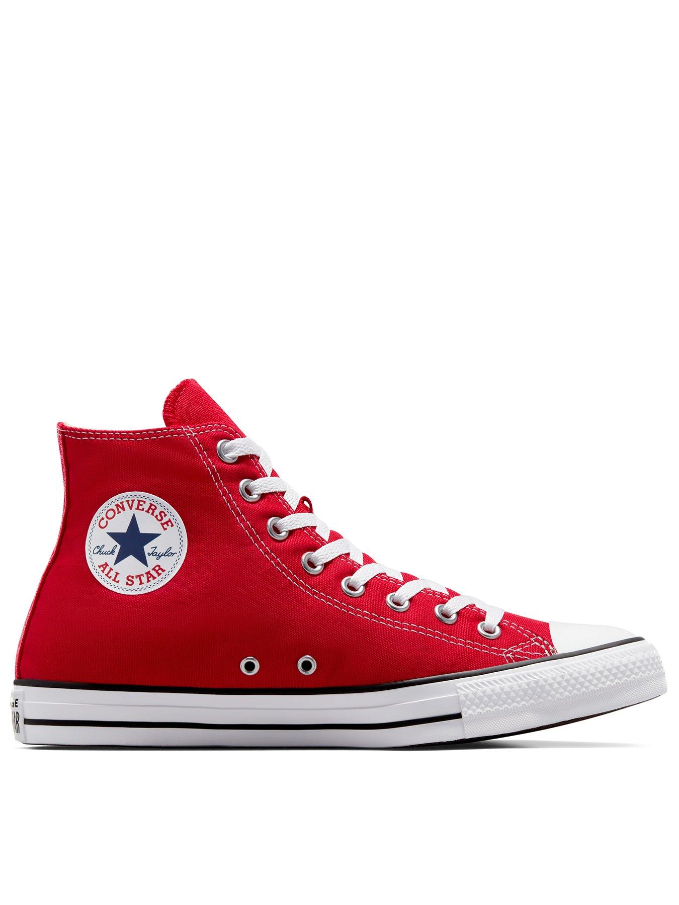 Converse Mens Hi Top Trainers - Red
