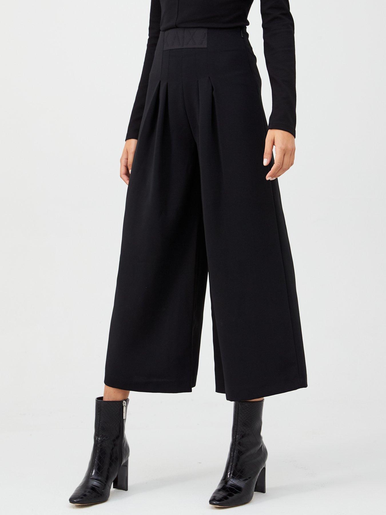 Armani Exchange Wide Leg Trousers- Black review