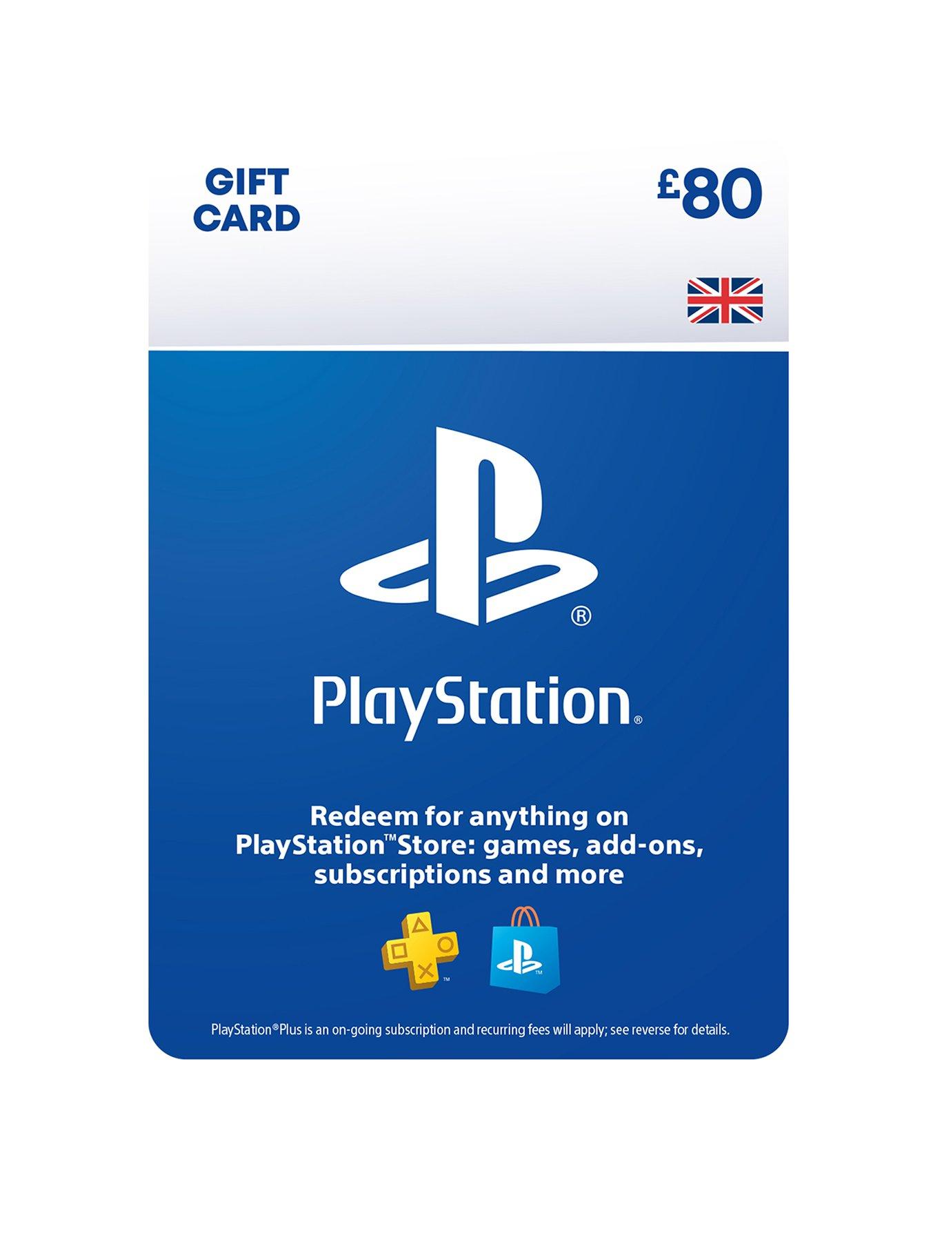 Fremhævet Konsulat udstødning Playstation Store £80 Gift Card | very.co.uk