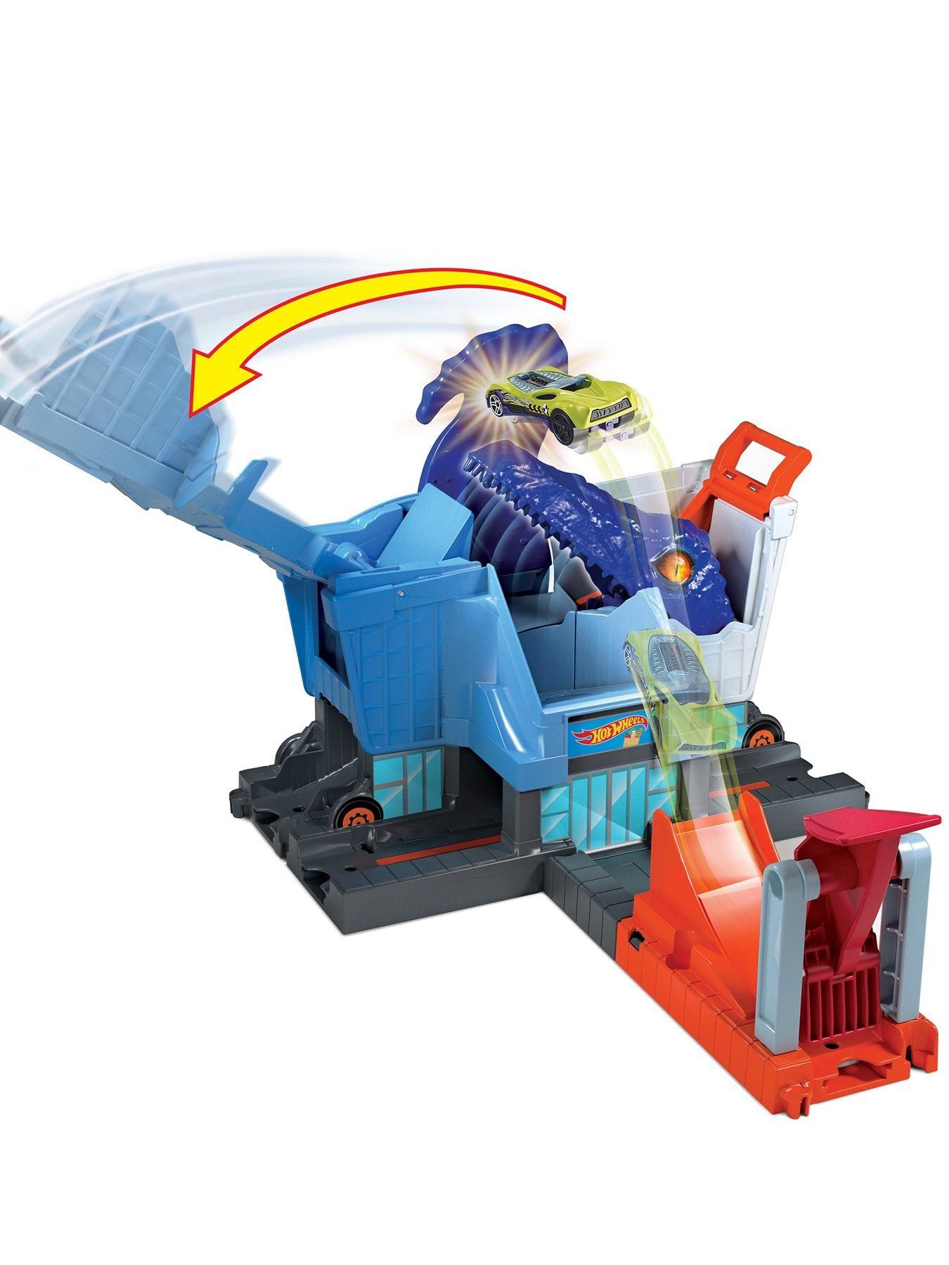 hot wheels city t rex grocery attack