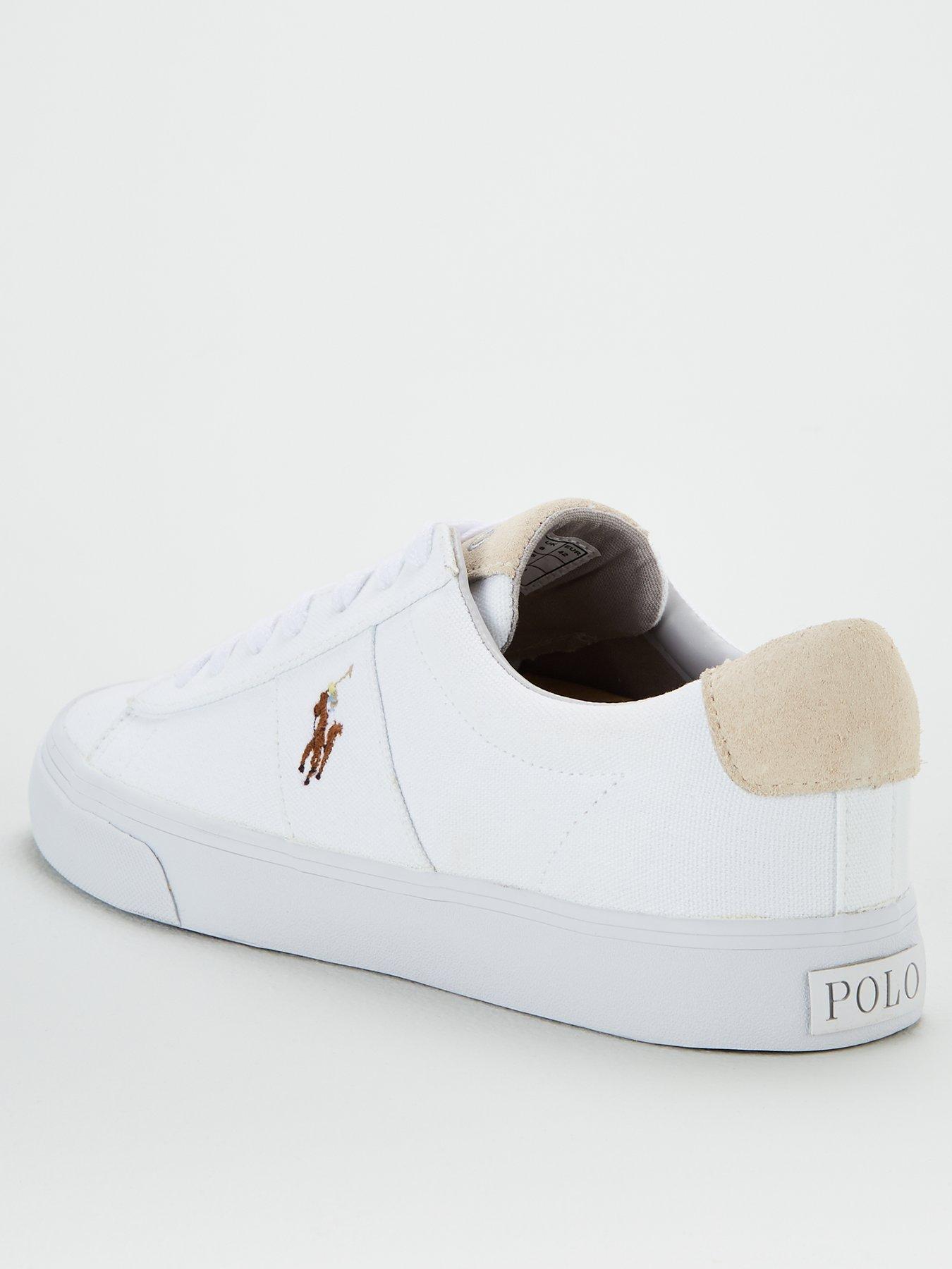 ralph lauren sayer canvas trainers white