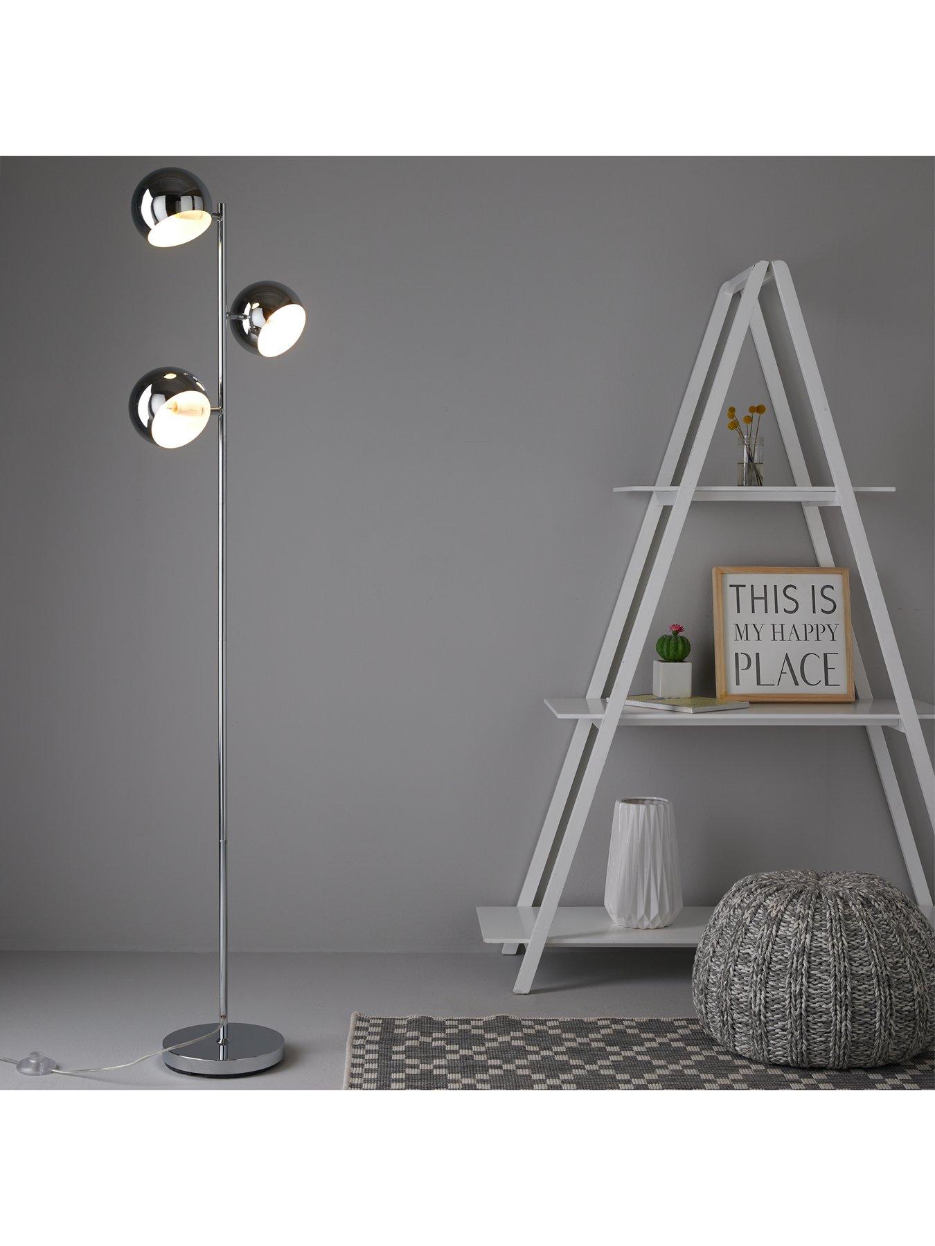 Triple shade store floor lamp