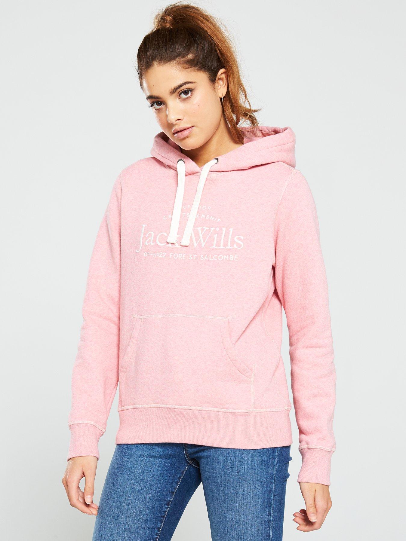 pink jack wills hoodie