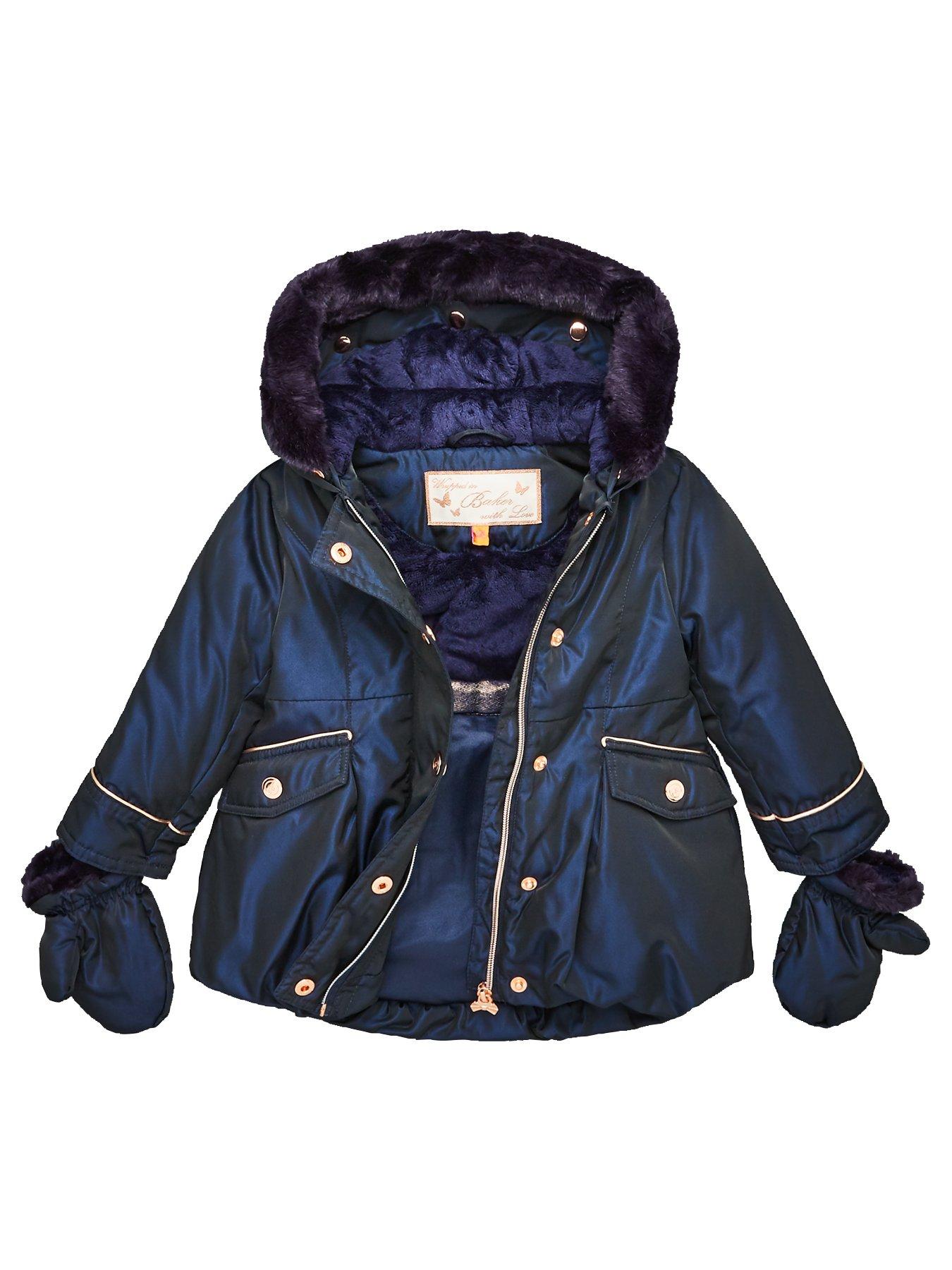 ted baker navy girls coat