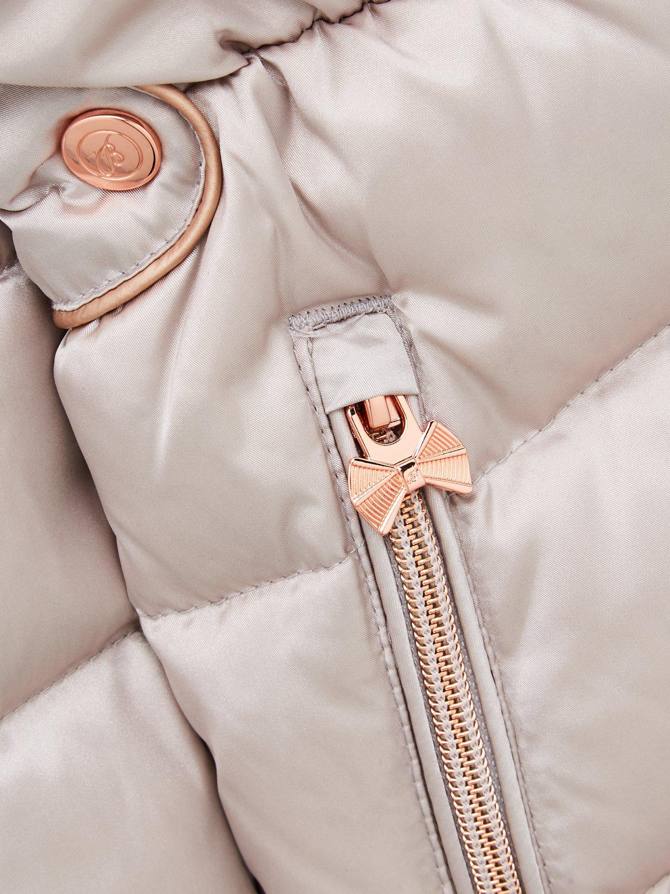 ted baker girls silver coat