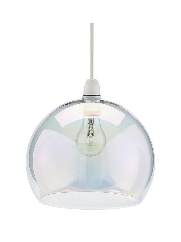 Cortona Pearlescent Globe Easy Fit, Ceiling Light Shades Glass Uk