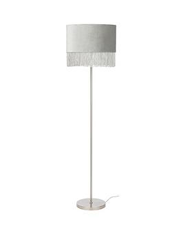 Roscoe Flat Velvet Tassel Floor Lamp