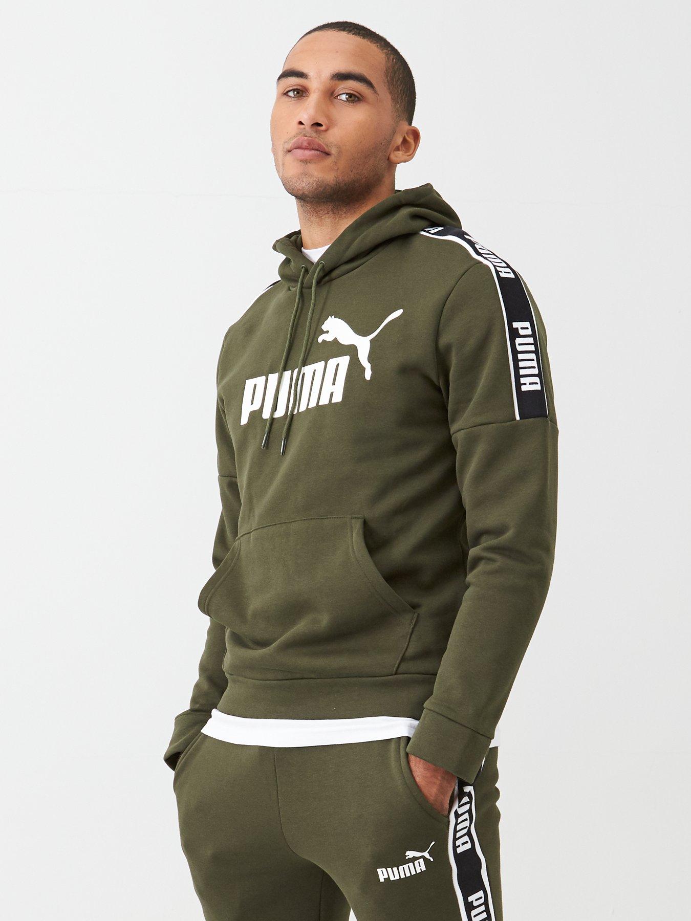 khaki puma hoodie