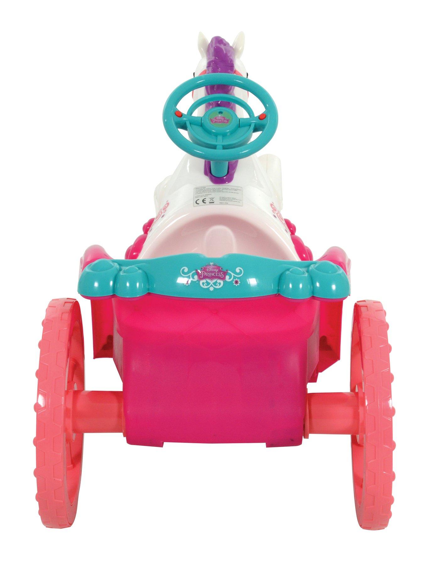 6v disney princess royal horse and carriage electric ride on