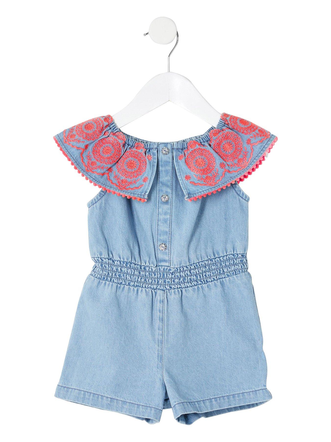 river island denim playsuit