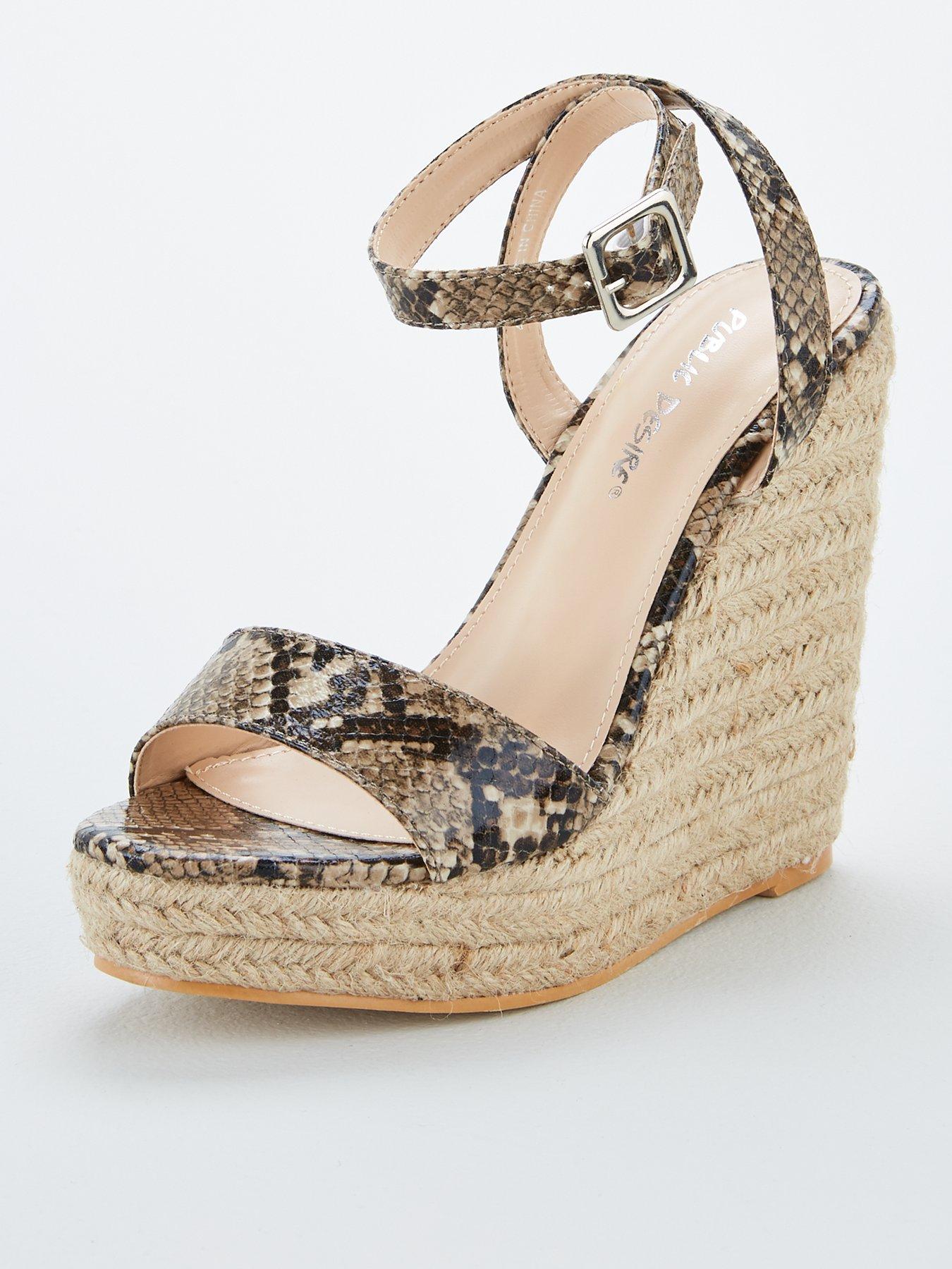 animal print wedges uk