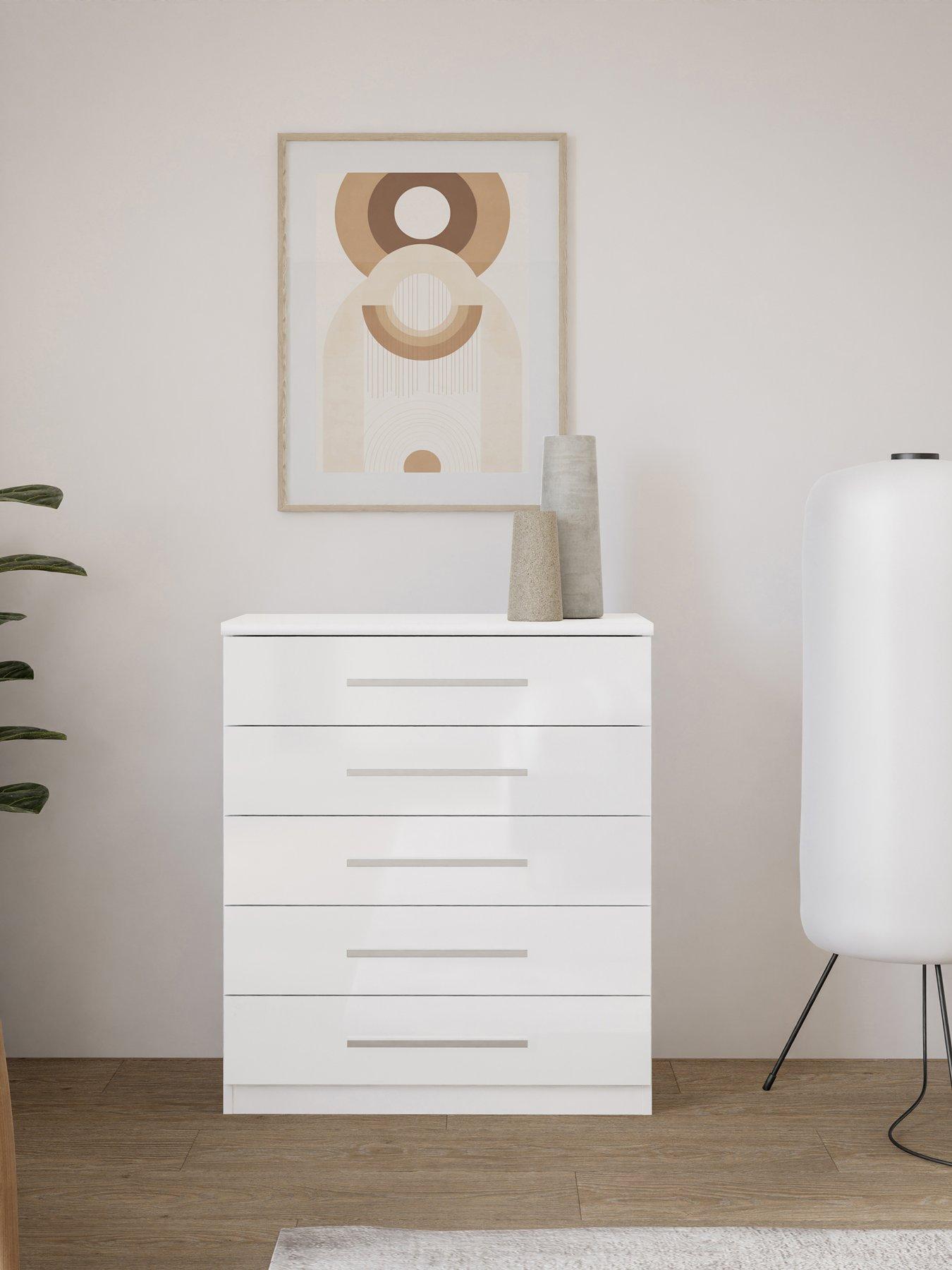 Image 1 of 7 of The Very Collection Prague Gloss 5 Drawer Chest&nbsp;- FSC&reg; Certified