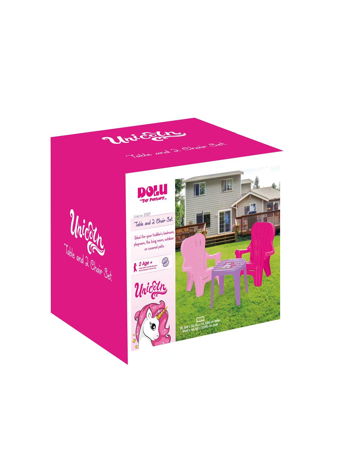 unicorn table and chair set