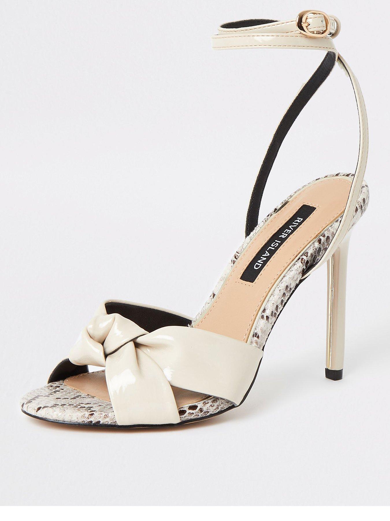 cream heeled sandals uk