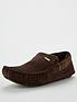  image of barbour-monty-slippers-brown-suede