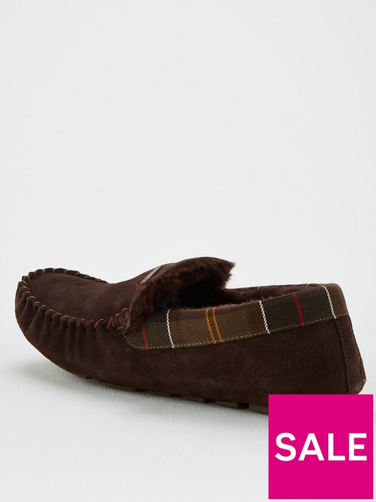 stillFront image of barbour-monty-slippers-brown-suede
