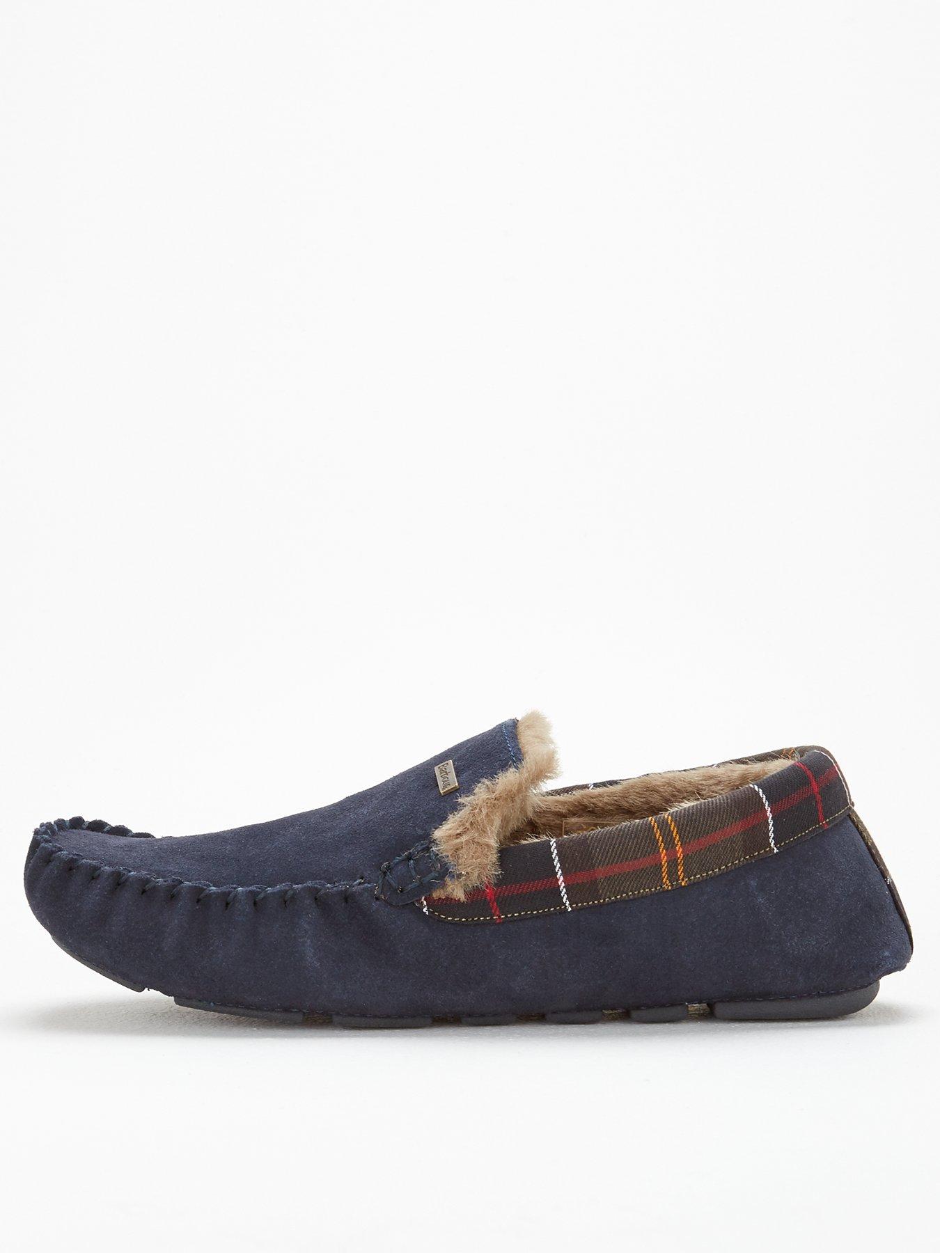 Barbour mens discount navy monty slippers