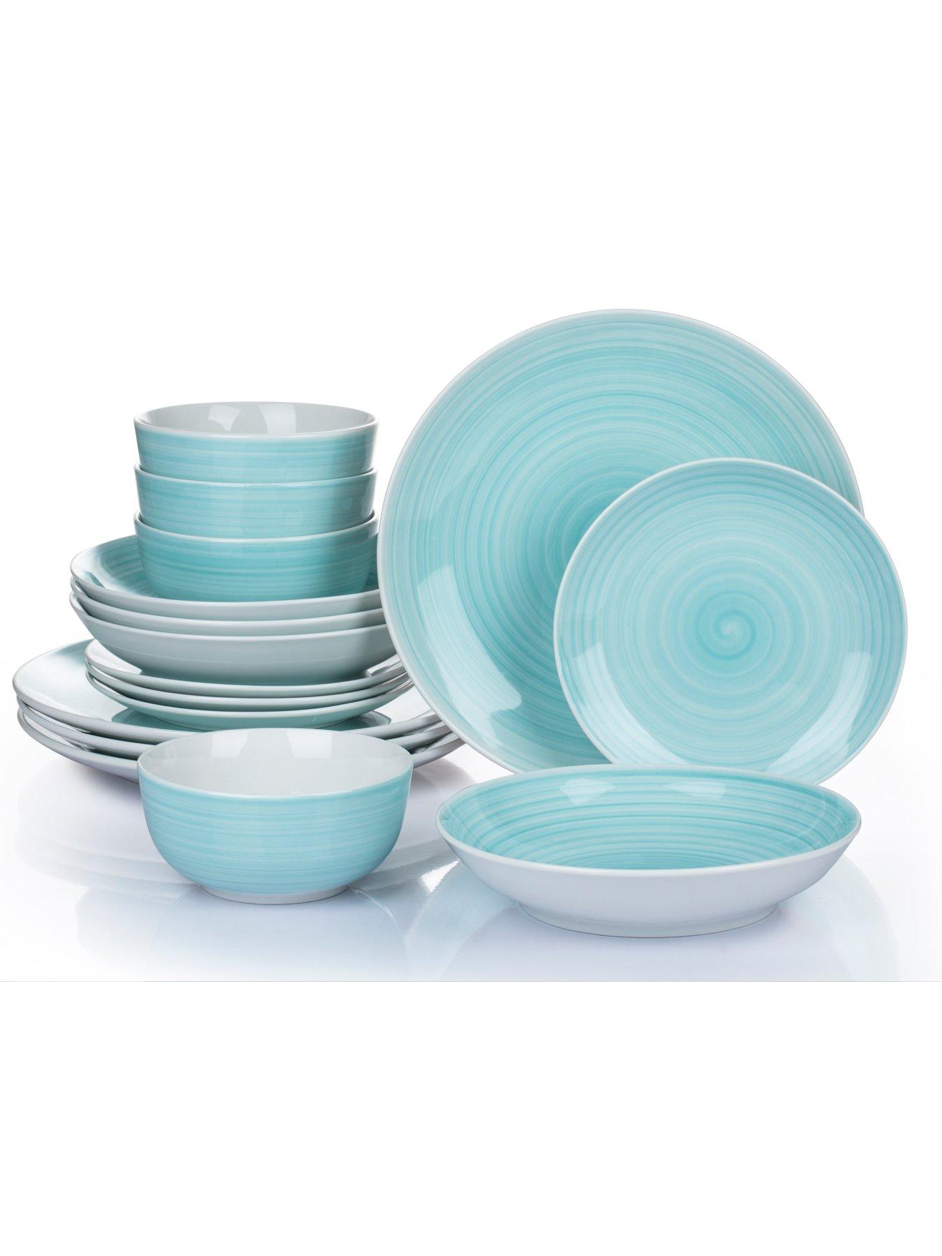 Image 3 of 3 of WATERSIDE Aqua Splash Spin Wash 16-Piece Dinner Set