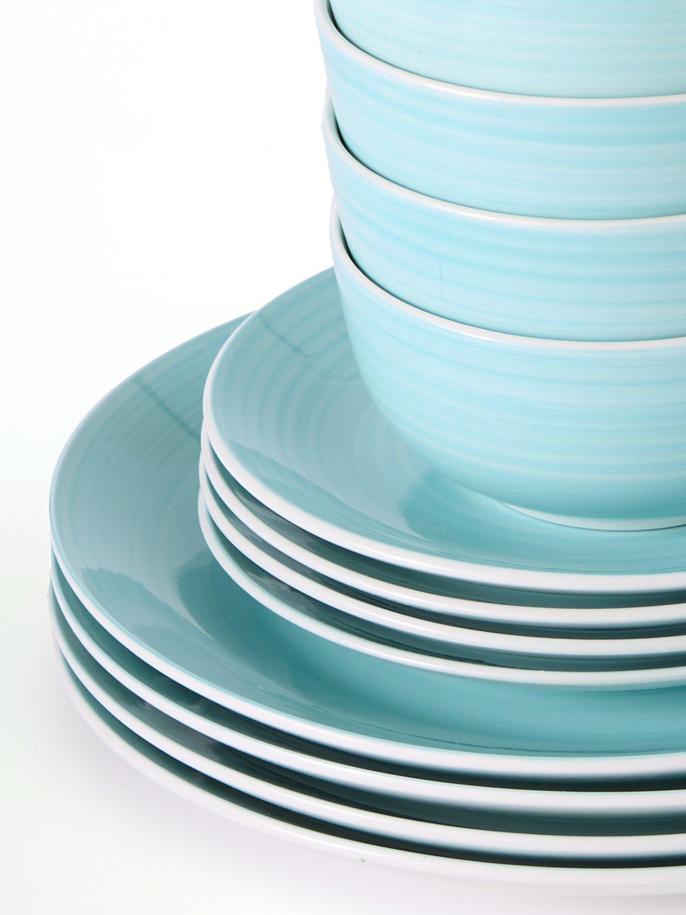 Image 4 of 6 of WATERSIDE Aqua Splash Spin Wash 16-Piece Dinner Set