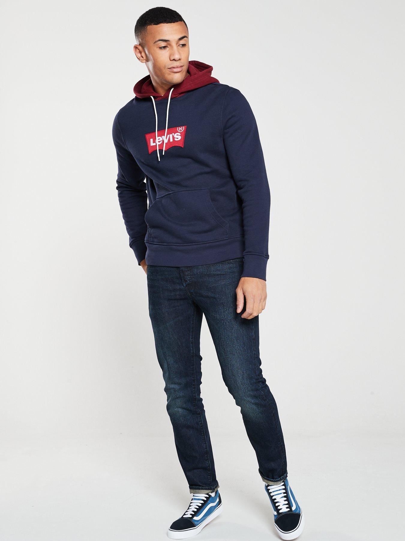 navy blue levis hoodie