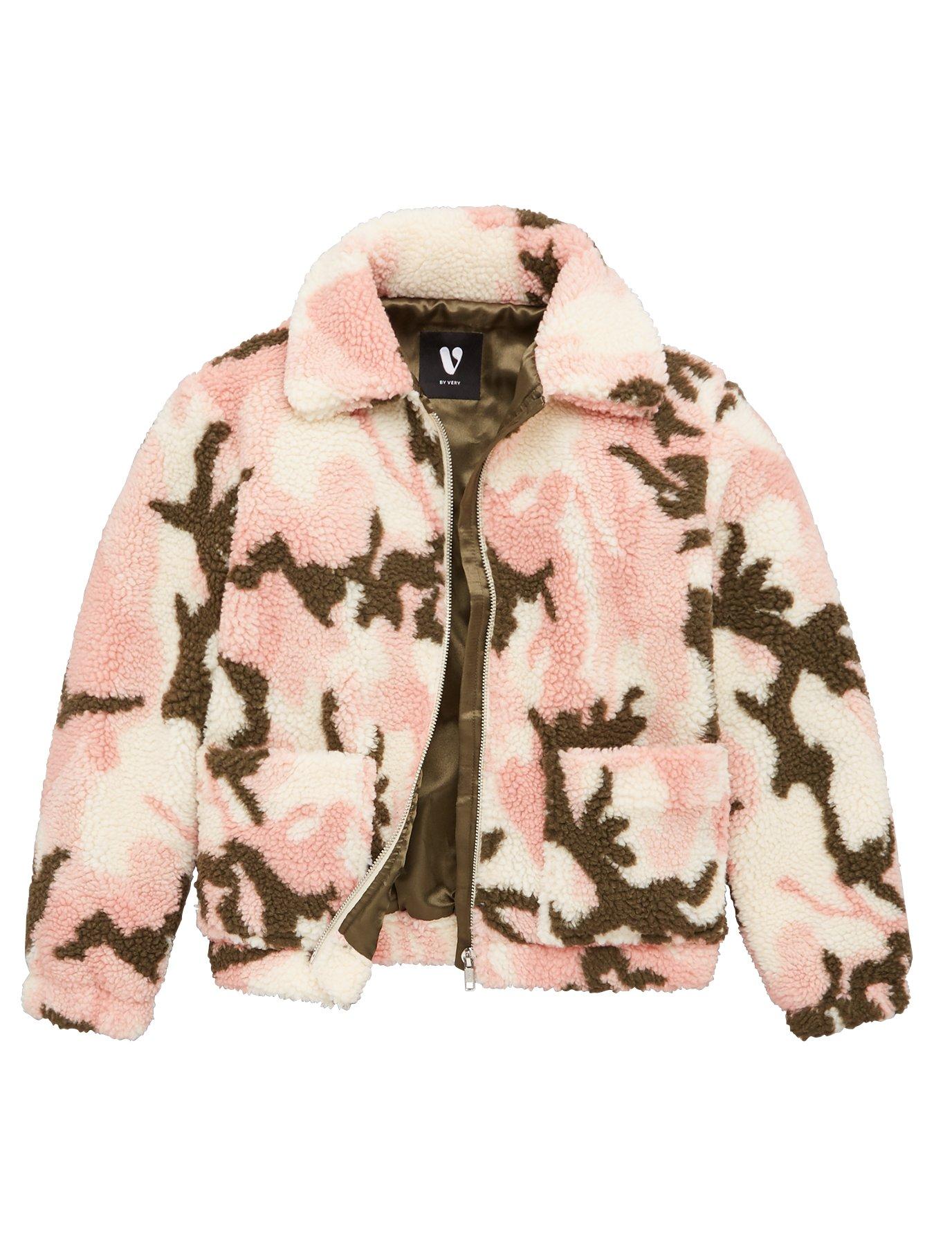 V By Very Girls Camo Borg Jacket review