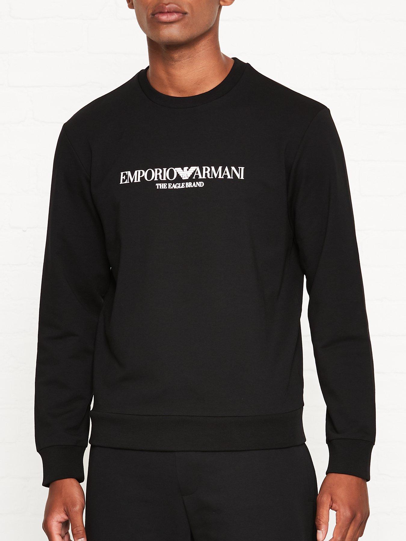 emporio armani black sweatshirt