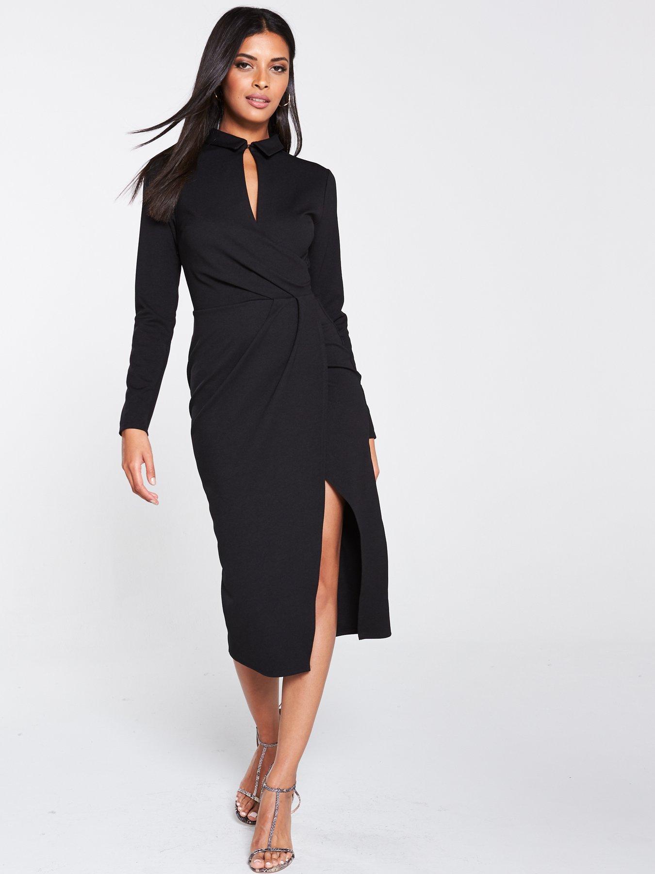 v by very black dress