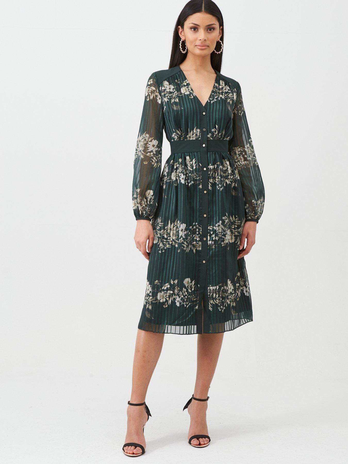 ted baker green midi dress