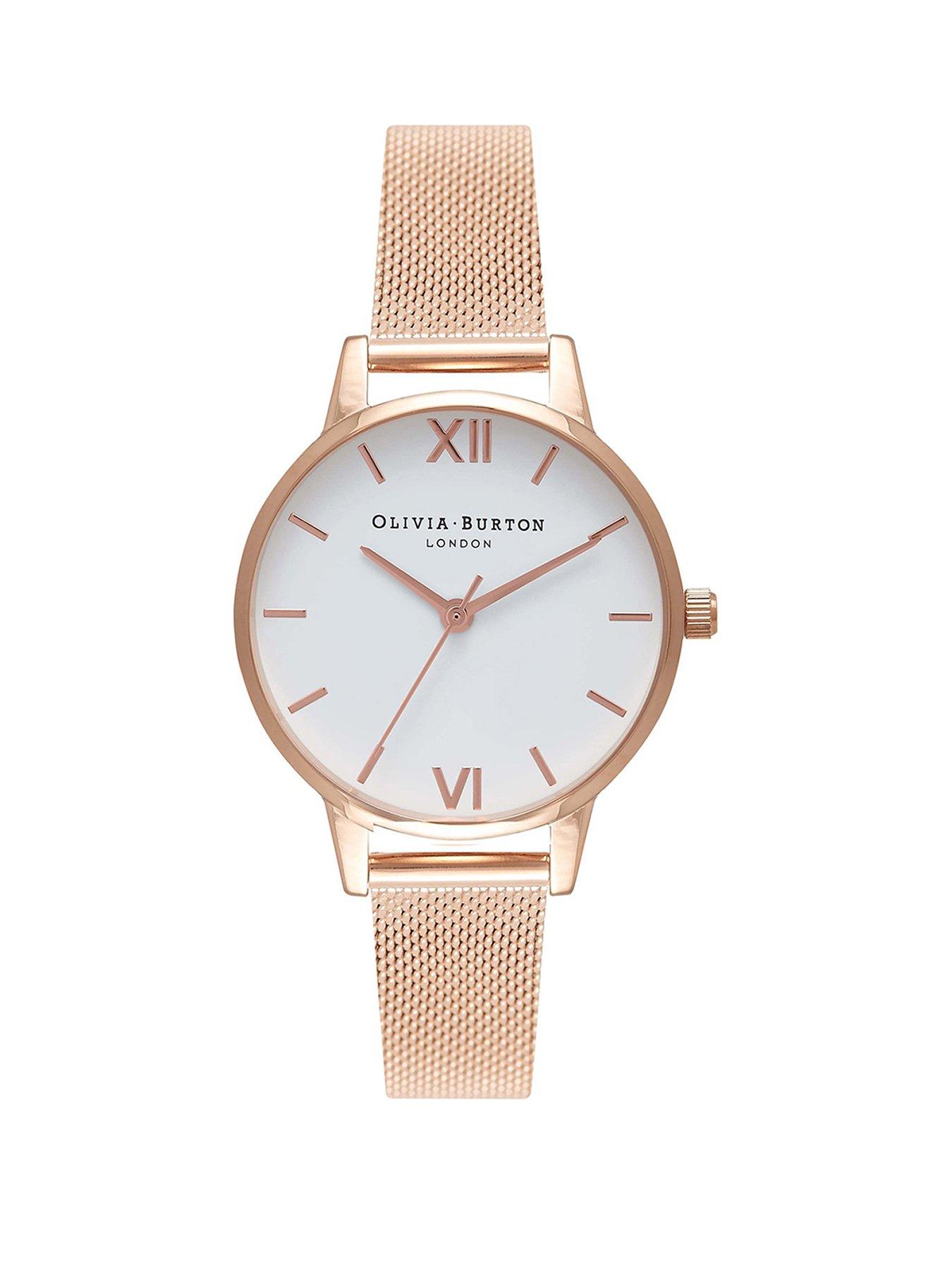 Olivia Burton Olivia Burton White Dial Rose Gold Stainless Steel Mesh Strap Ladies Watch review