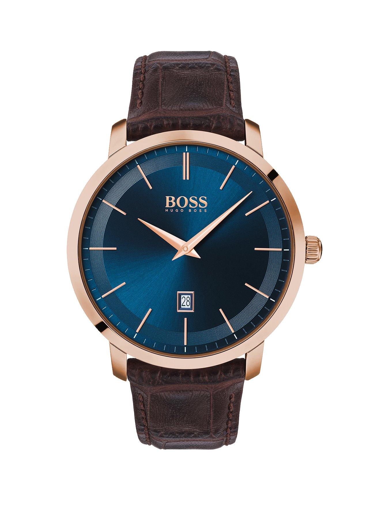 boss rose gold mens watch