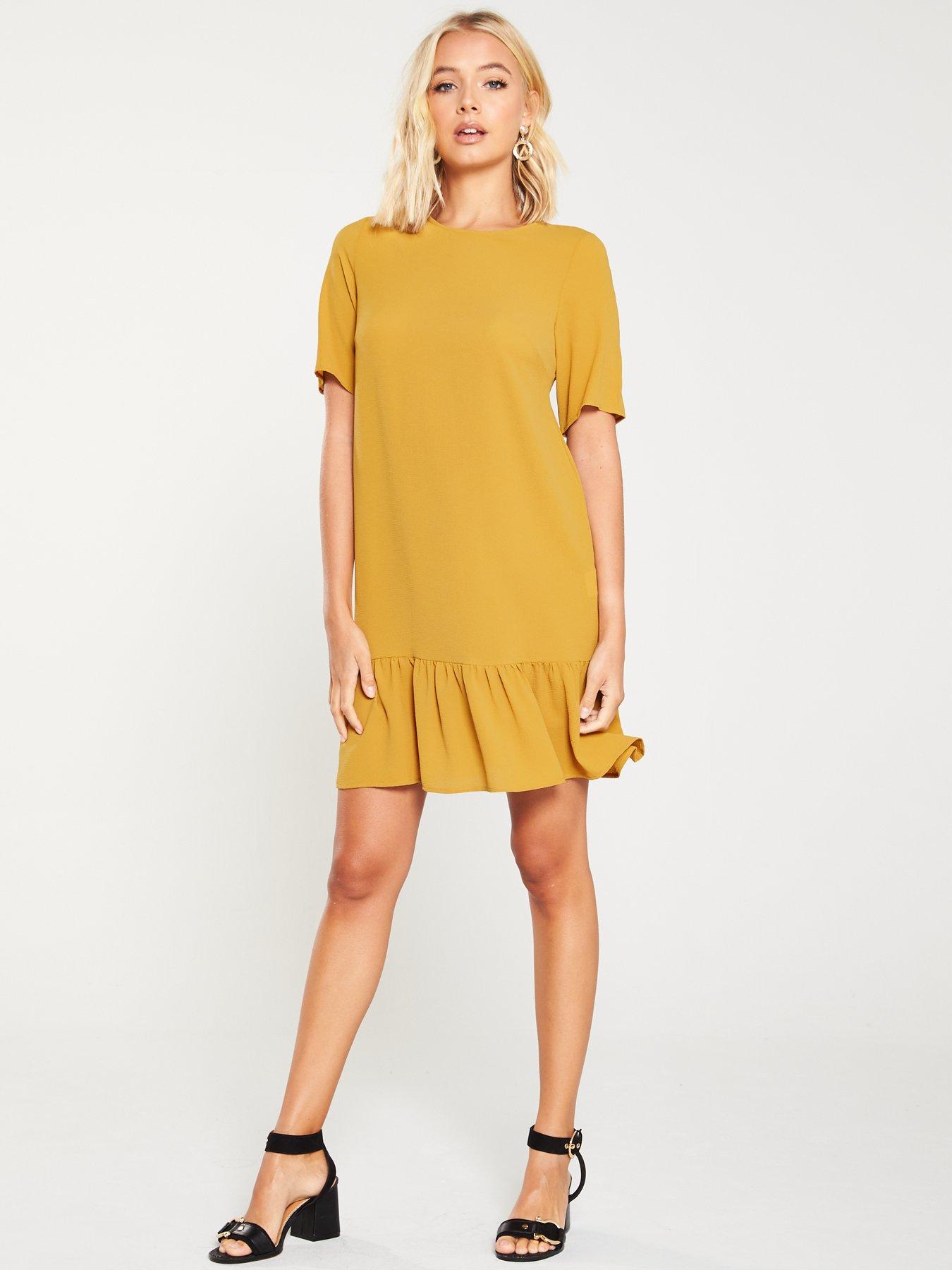 mustard shift dress uk