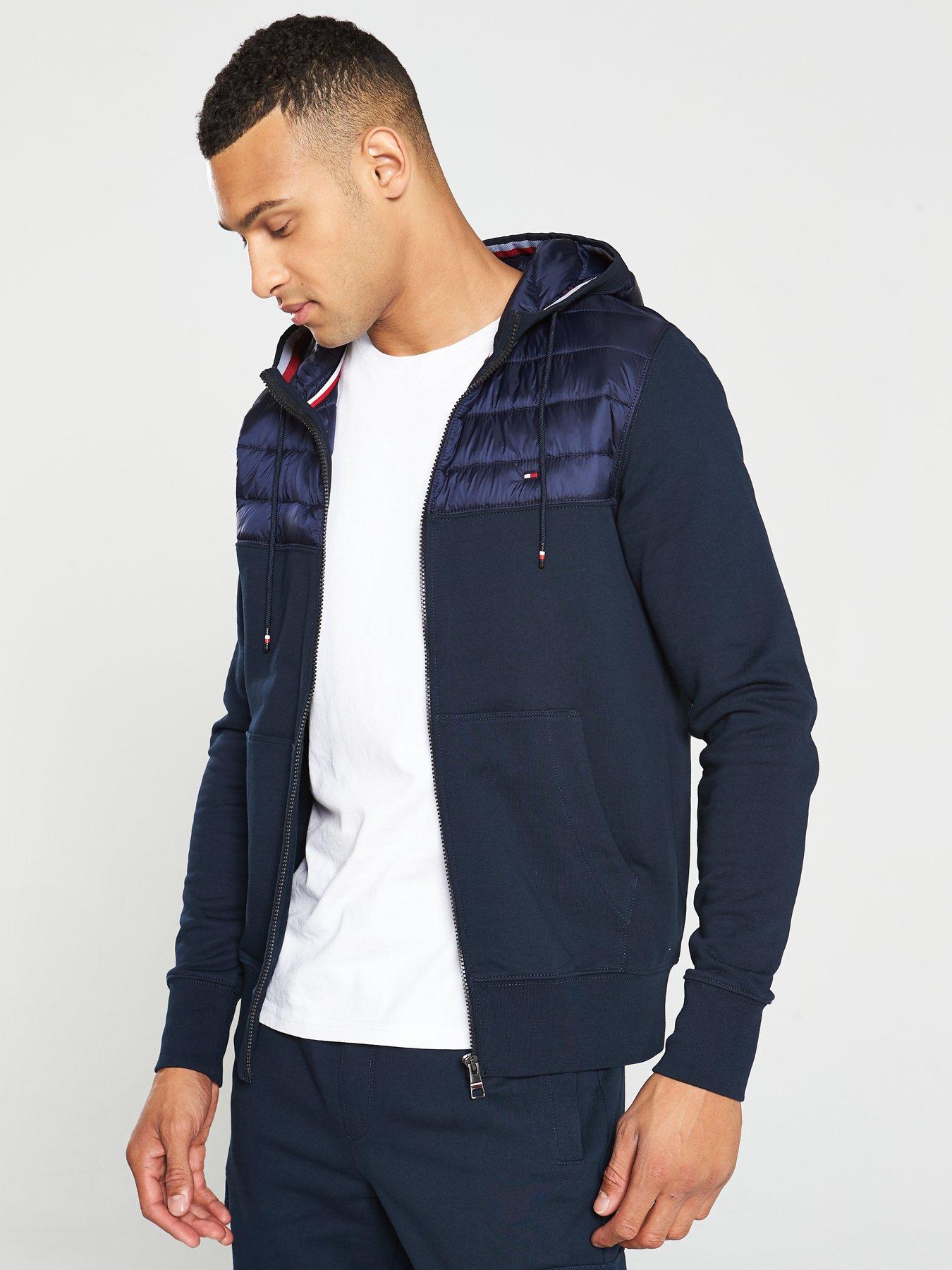 tommy hilfiger mixed media zip through jacket