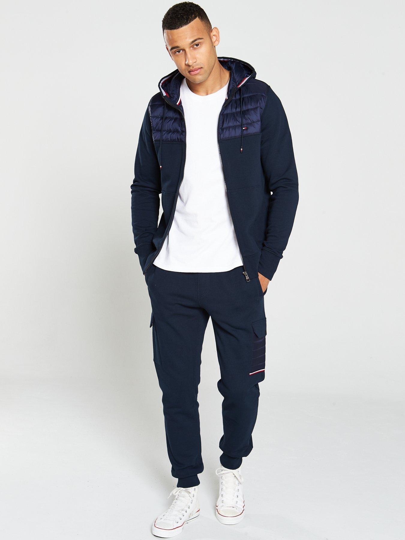 tommy hilfiger mixed media zip front