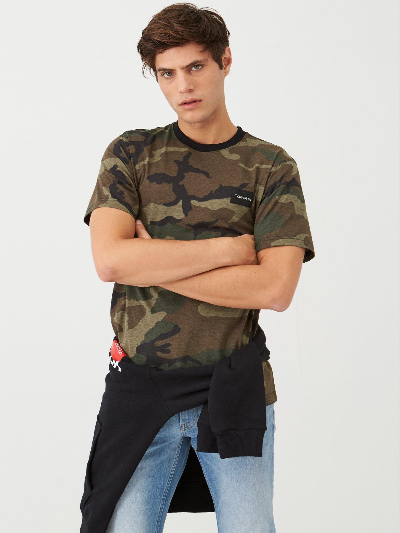 calvin klein camouflage t shirt