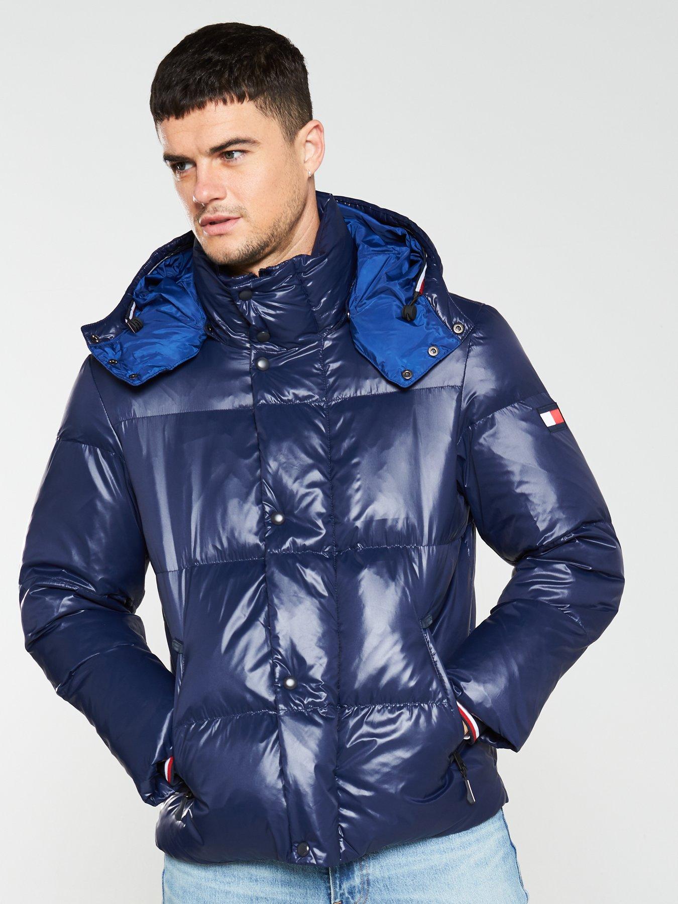 tommy hilfiger shiny hooded down