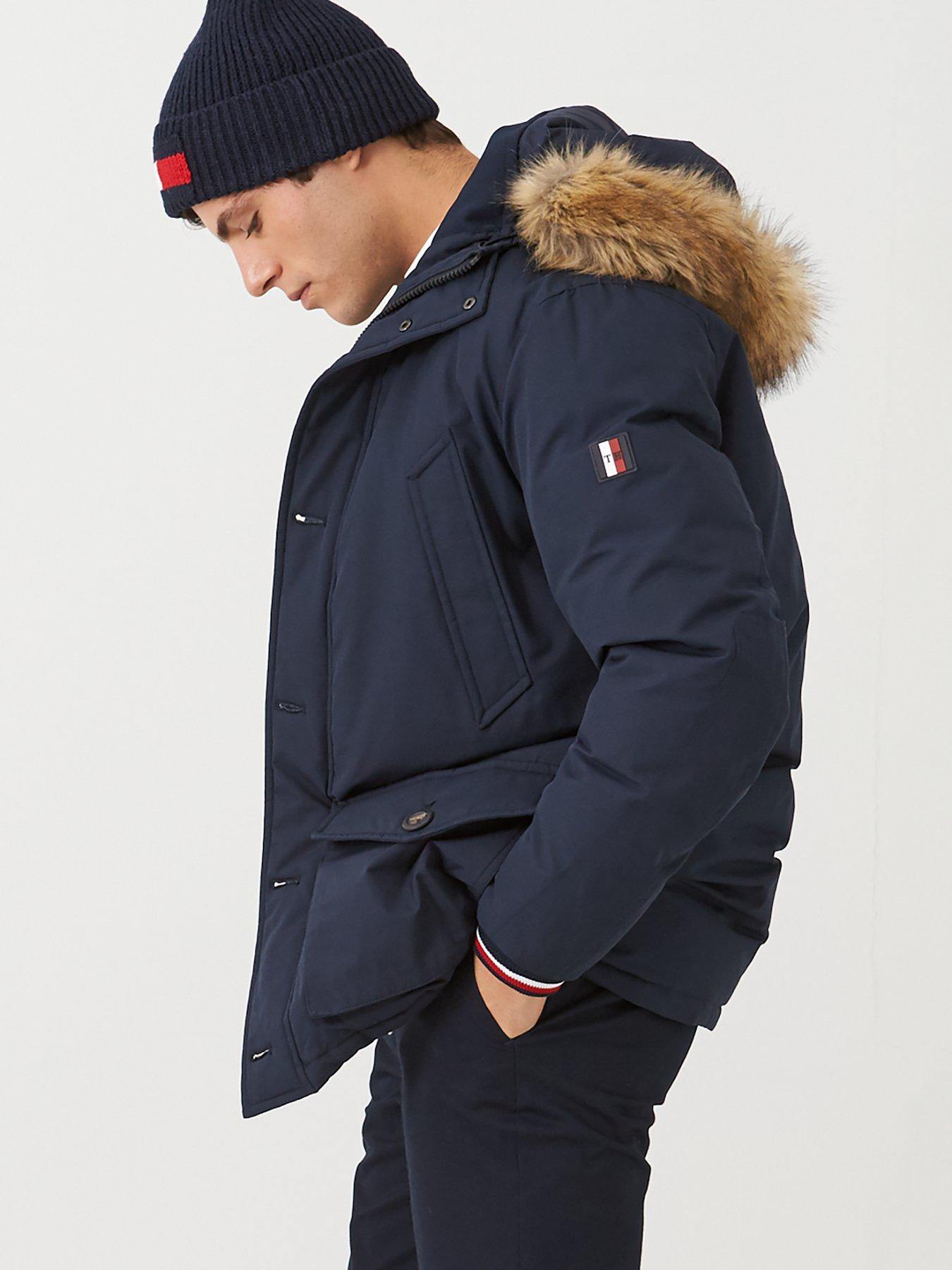 tommy hilfiger hampton down parka sky captain