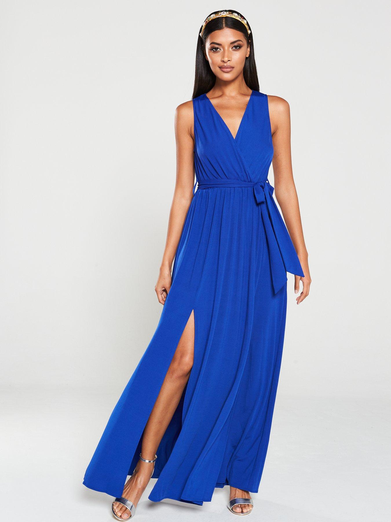 cobalt blue maxi dress uk