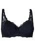  image of pour-moi-flora-lightly-padded-underwired-bra-black