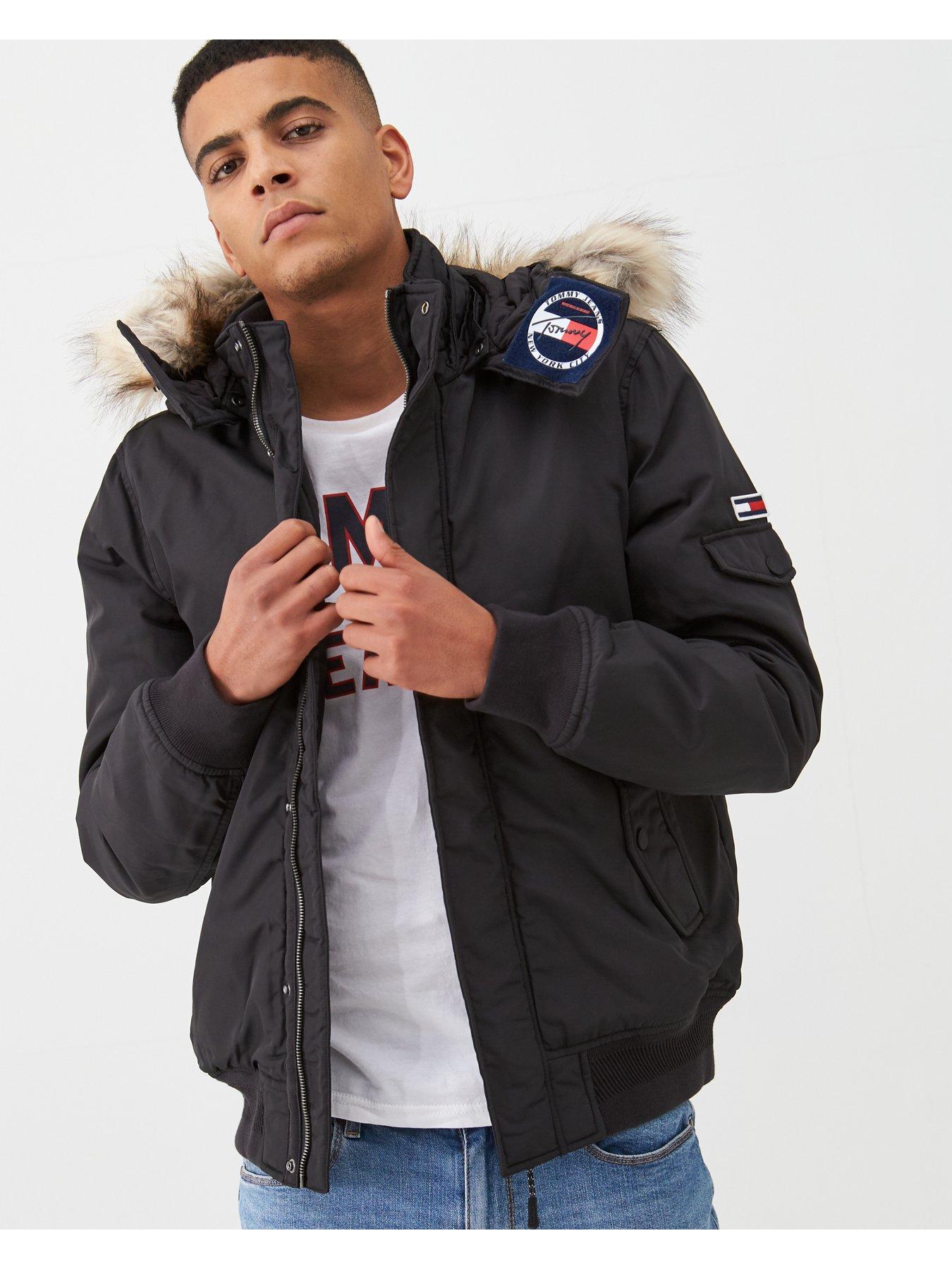 tommy jeans fur hood tech parka