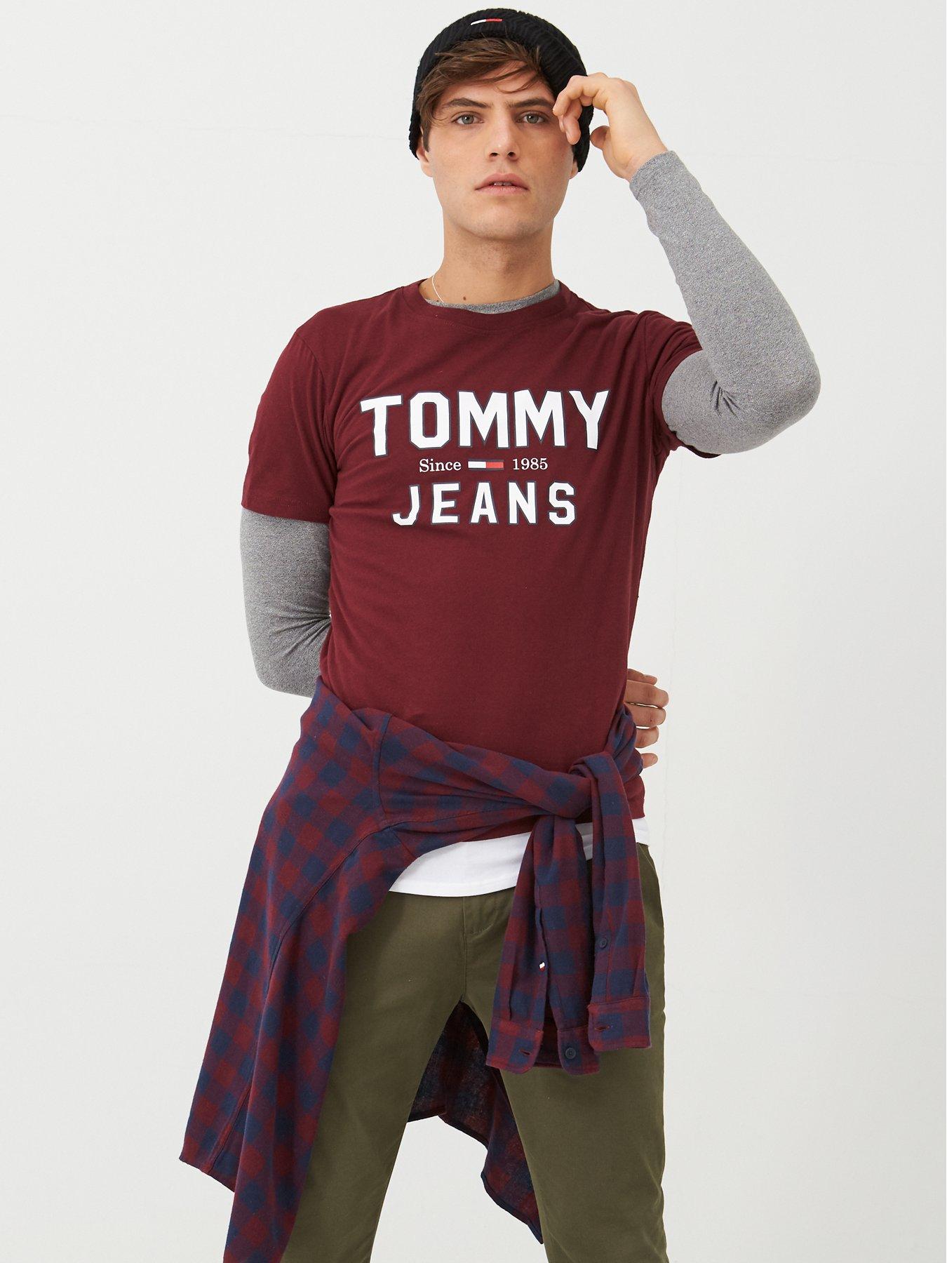 tommy jeans sweatshirt burgundy