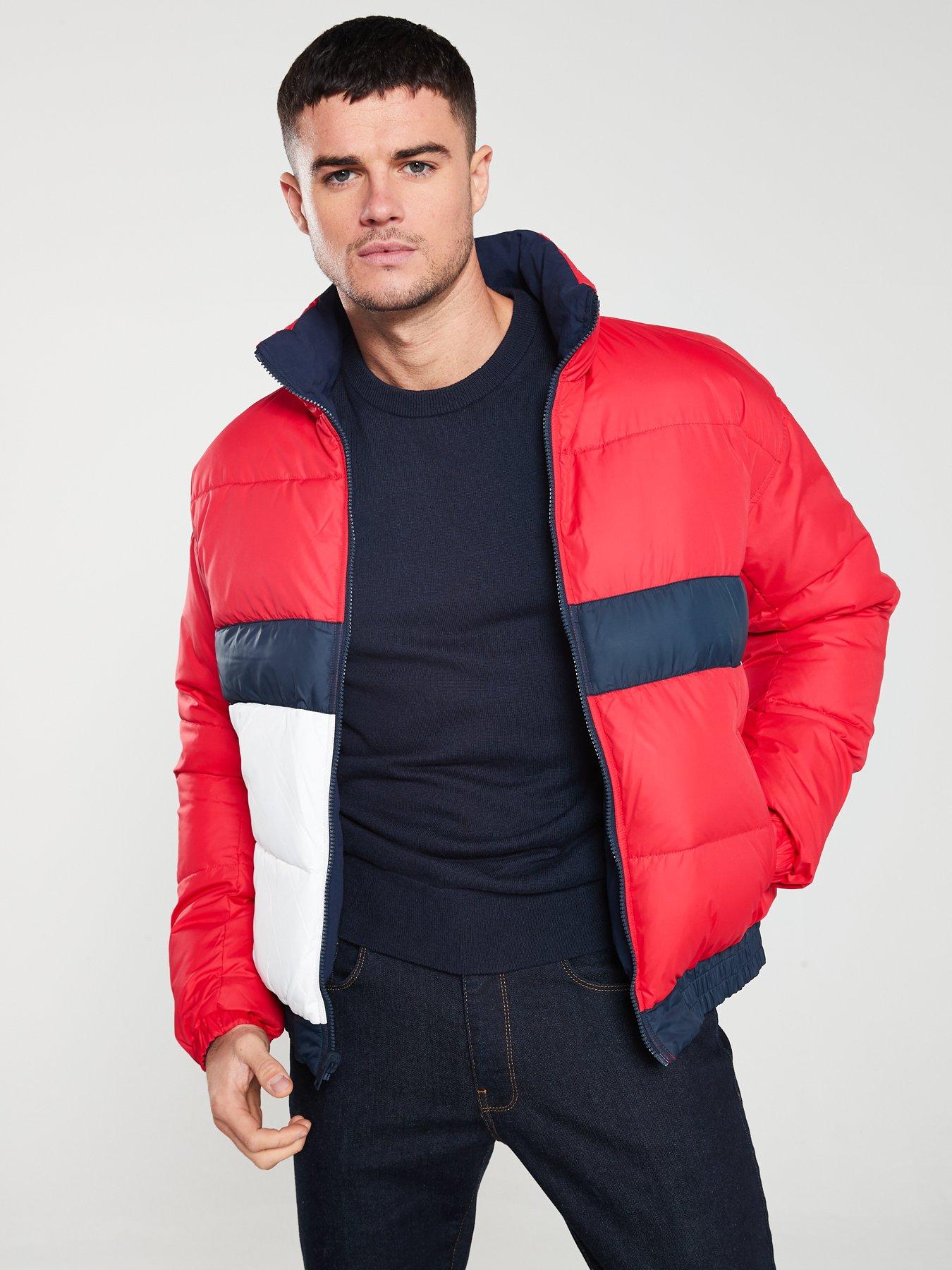 tommy jeans red reversible jacket